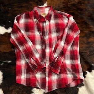 The Foundry Supply Co. Red and White Plaid Men's Shirt